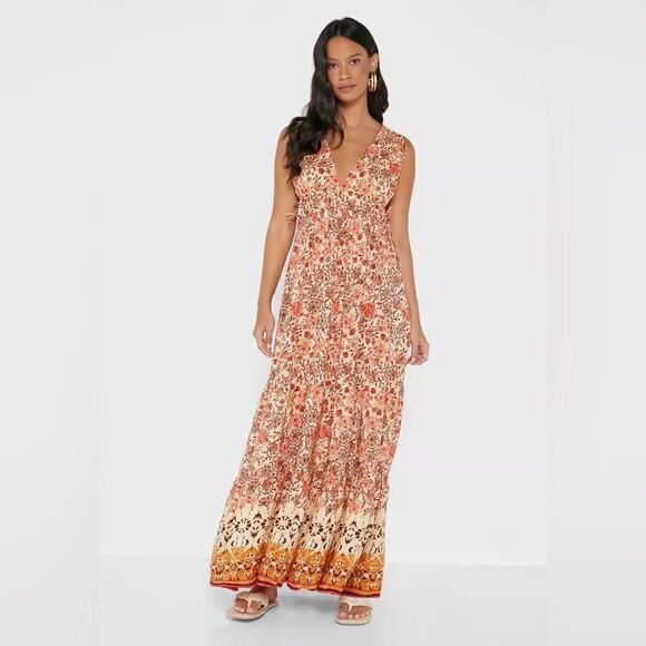 Mango Voluminous Flowy Dress Printed - Picture 3 of 8